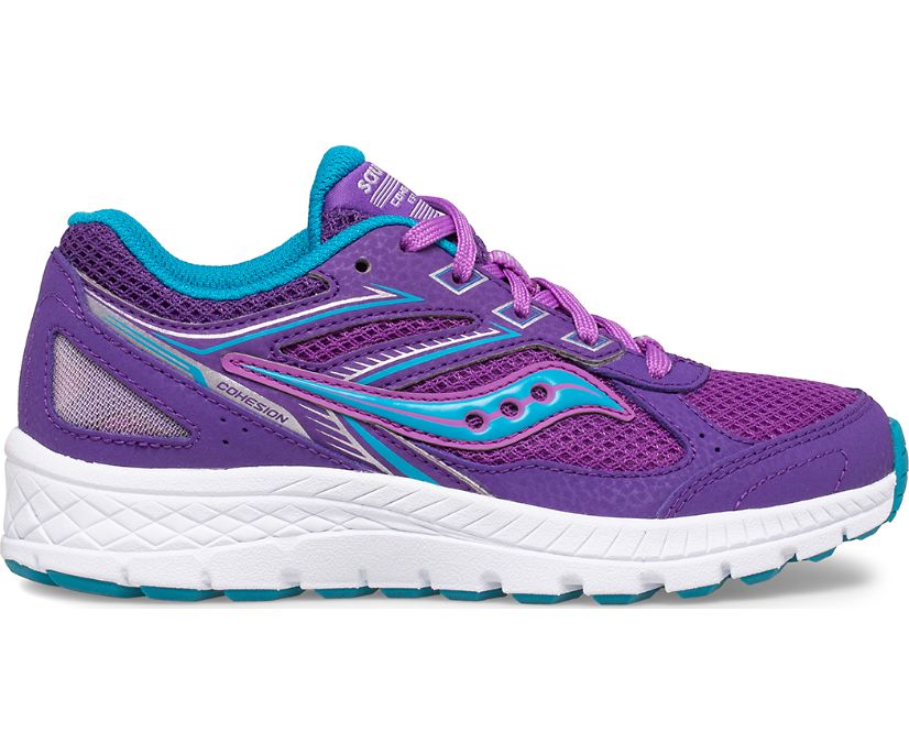 Saucony Cohesion 14 Lace Kids' Sneakers Purple / Blue | Canada 848HAPK